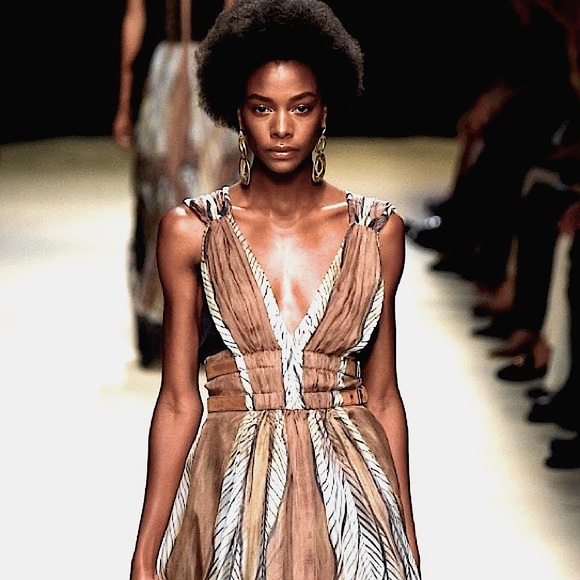 BNWT Alberta Ferretti Runway Collection Silk Belted Maxi-Dress, IT 40 US 4 - Picture 6 of 16